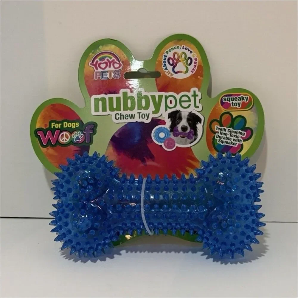 Yoyo Pets nubbypet Chew Toy Teeth Cleaning Non-Toxic Durable Squeaky